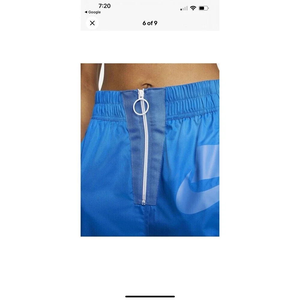 Nike Sportswear NSW Womens Woven Front Zip Jogger Track Pant XS Blue EUC